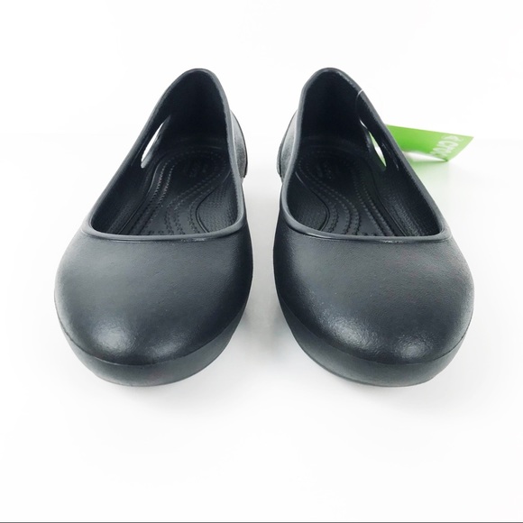 Crocs Black Laura Flat Sandals - Picture 3 of 8